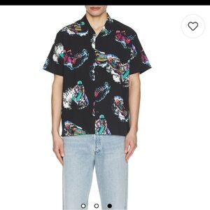 New Mens Duvin Ski Grand Prix Leisure Stretch Button Up Shirt Size Medium